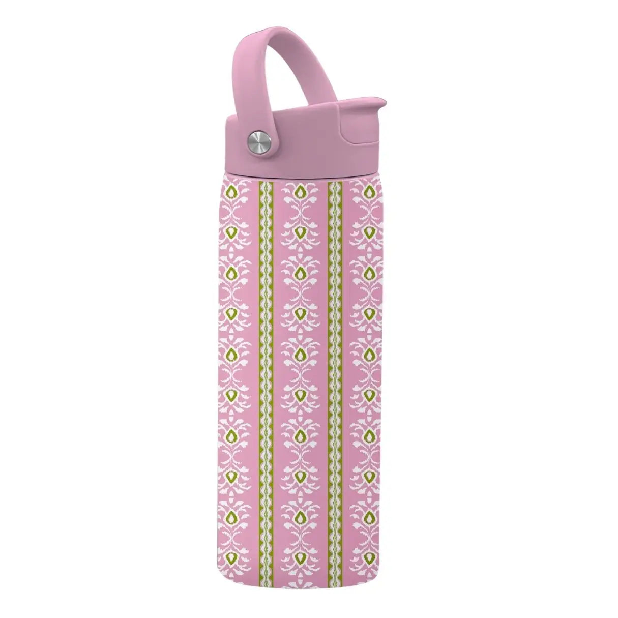 Rosemary Stripe Pink 24oz Insulated Water Bottle