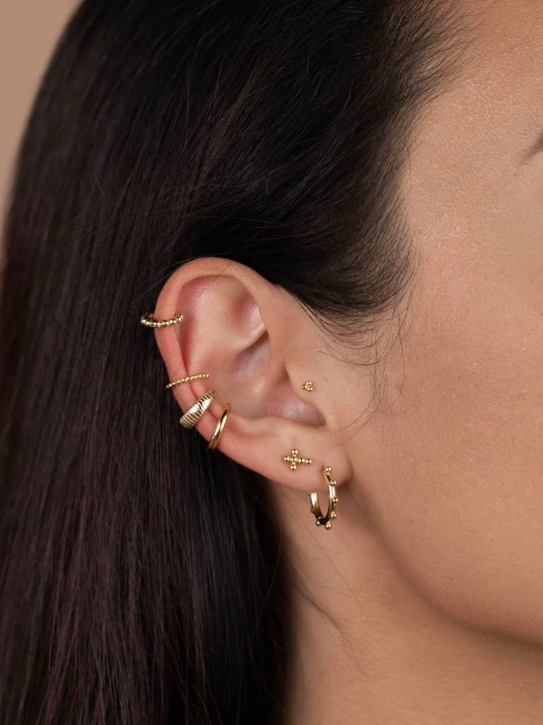 Stud - Cross - Gold Earrings