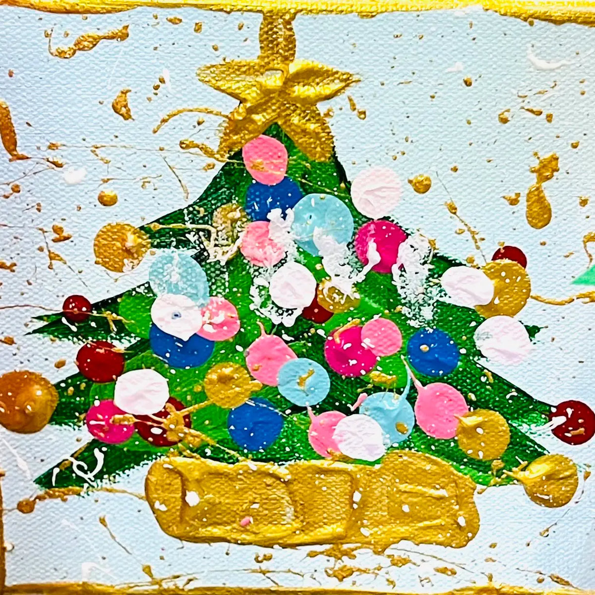 Twinkle Tree Hand Painted Canvas