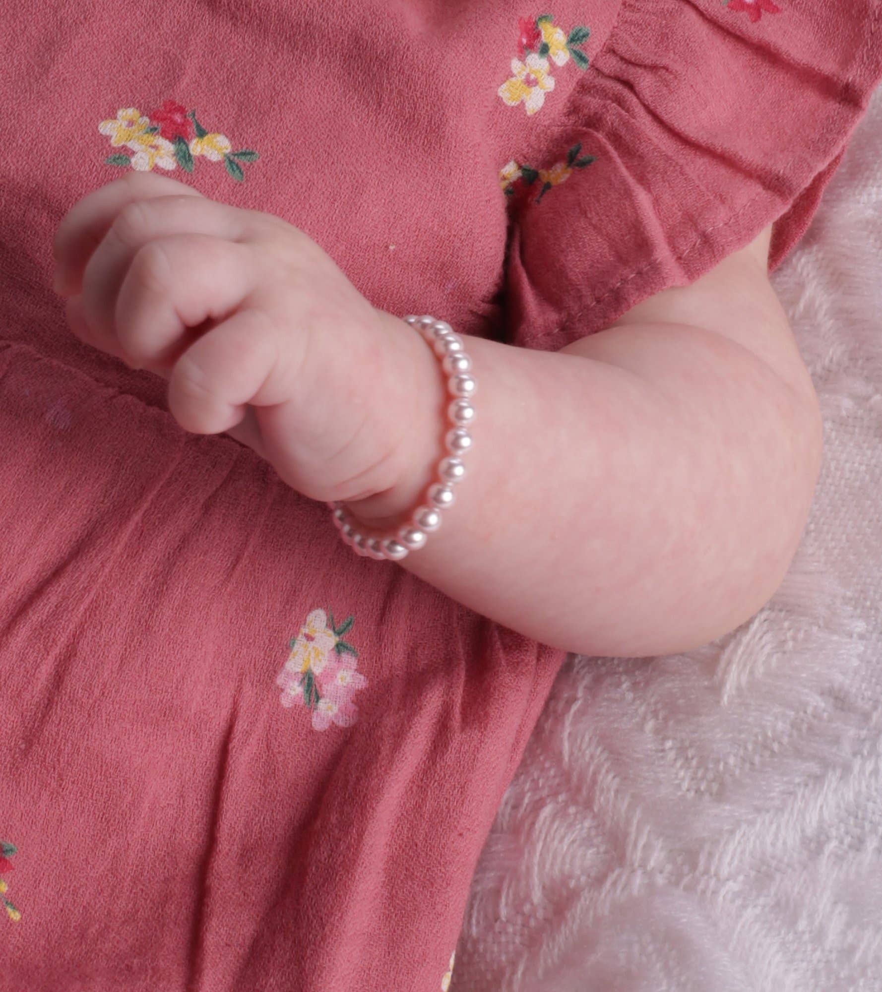 Sterling Silver Jami Pink Pearl Baby Girl & Children's Bracelet