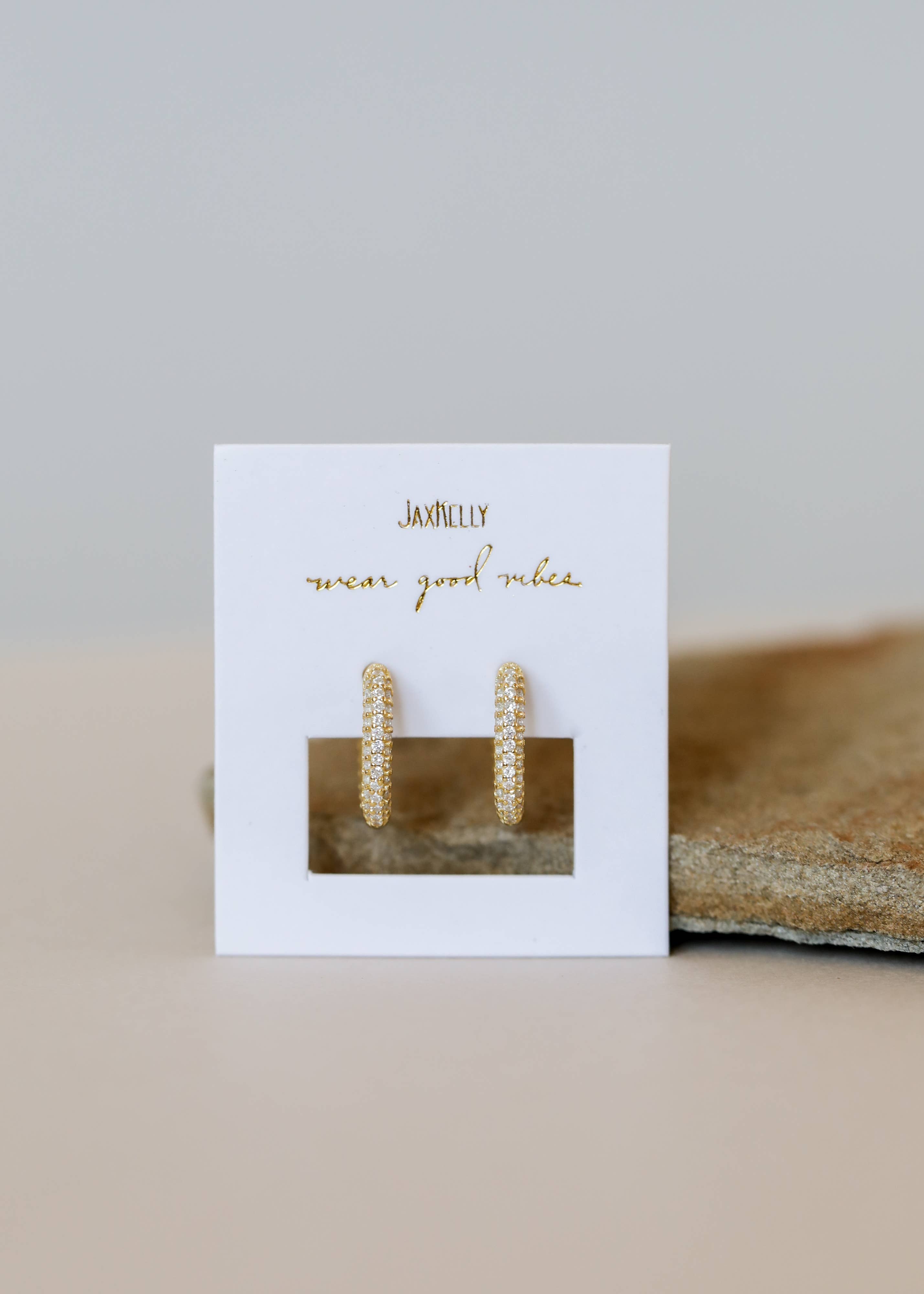JaxKelly | Gold Pave Hoop