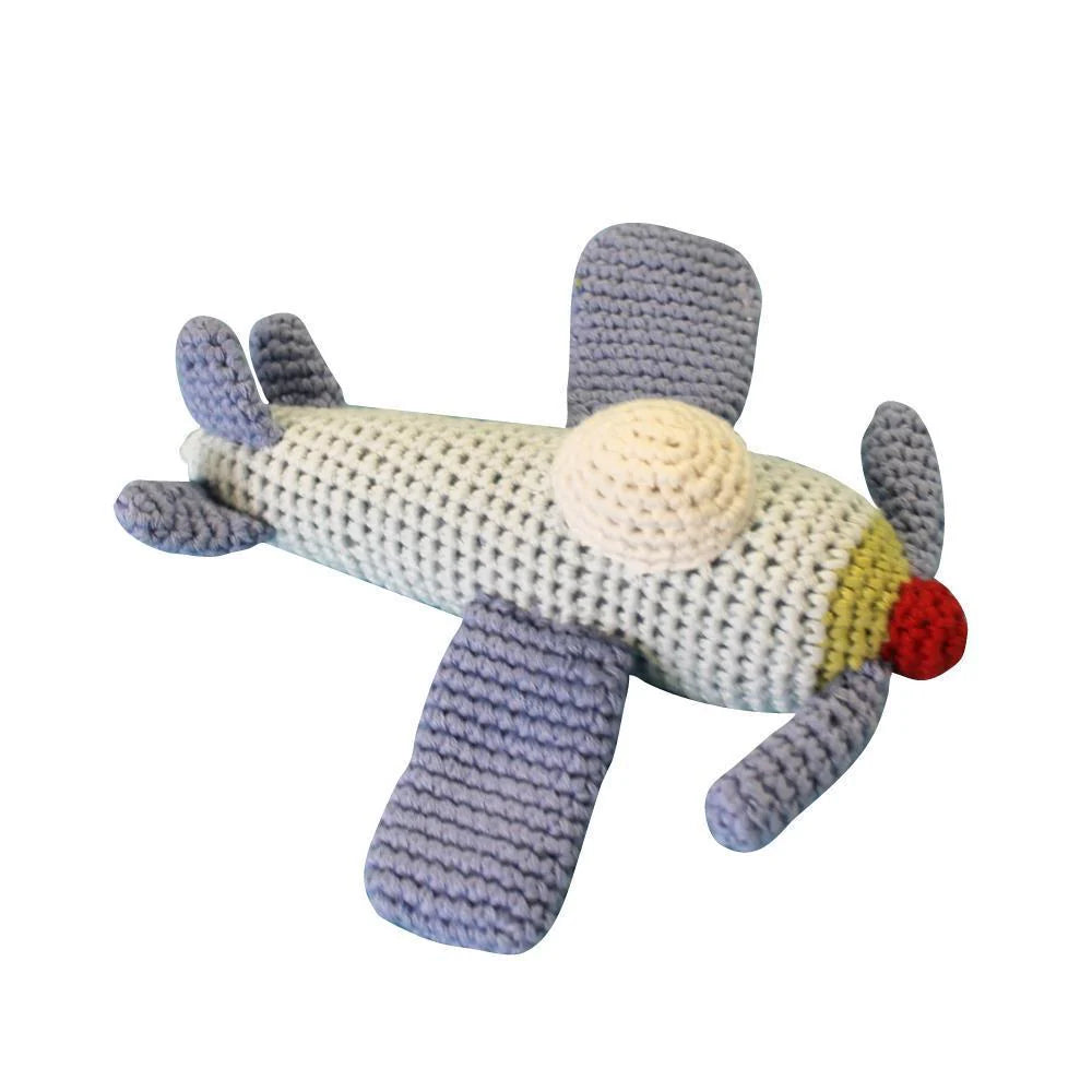 Zubels | Airplane Hand Crochet Rattle