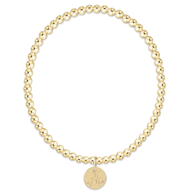 eCollegiate Classic Gold 3mm Alabama Disc Bracelet