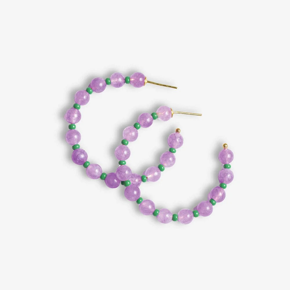 INK + ALLOY | Angela Round Seed and Bead Hoop Earrings