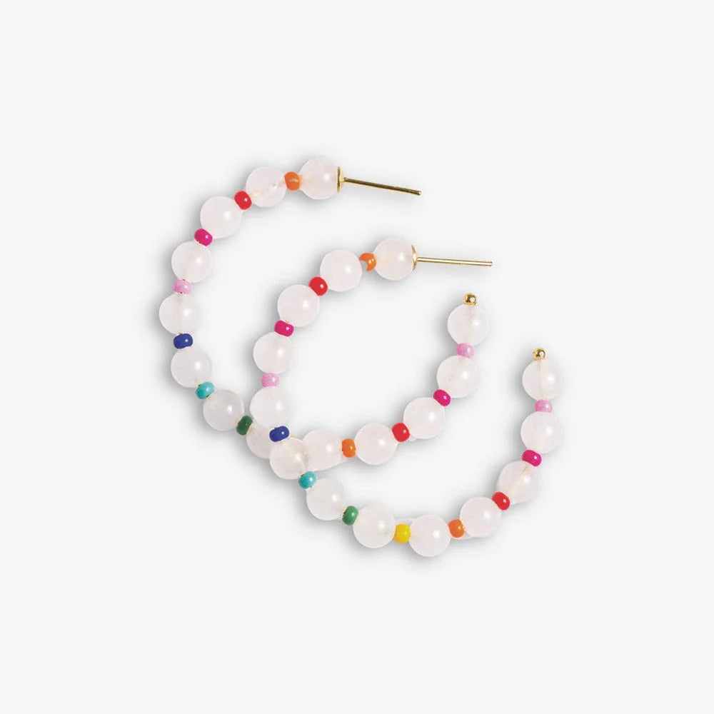 INK + ALLOY | Angela Round Seed and Bead Hoop Earrings