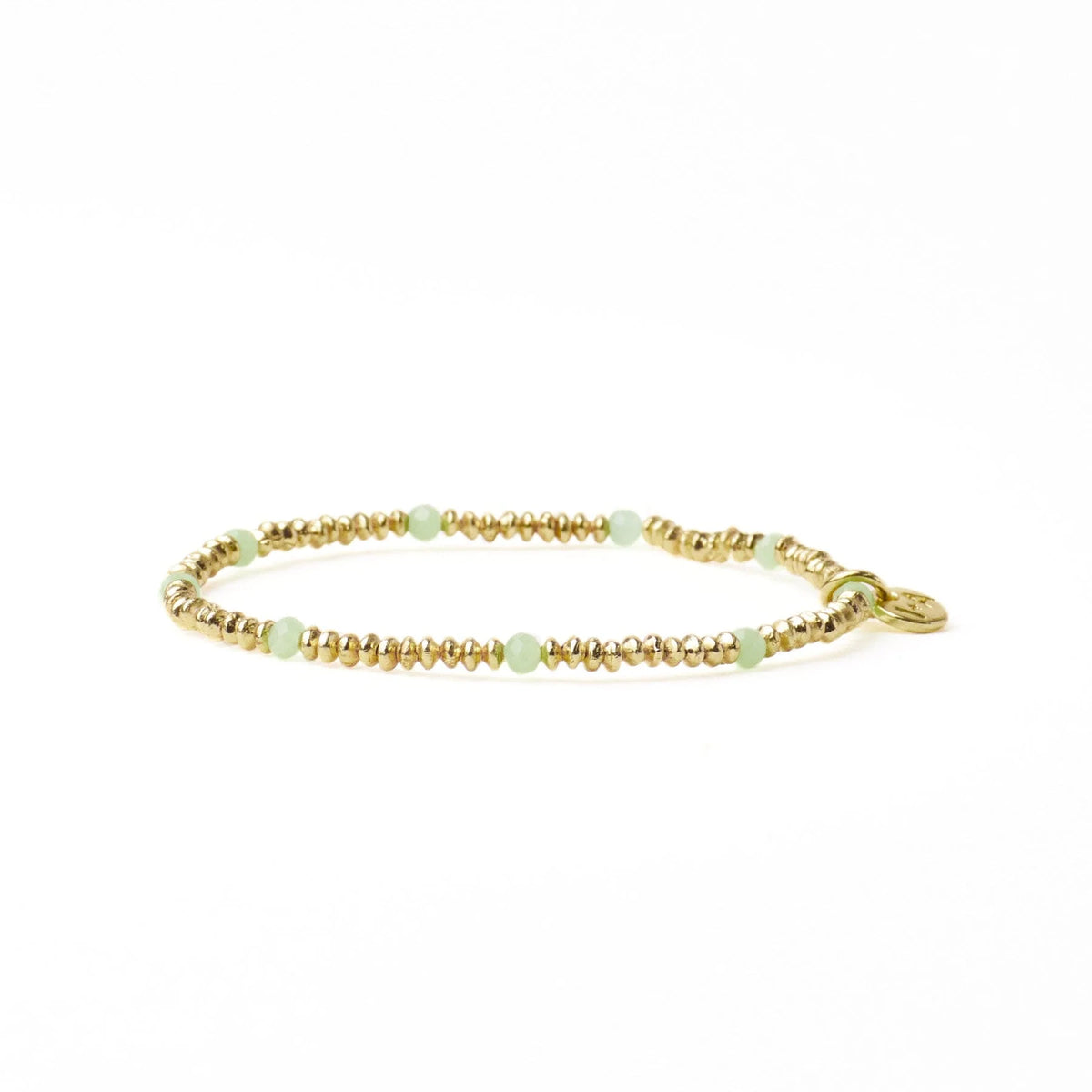Ashley Small Brass + Crystal Stretch Bracelet