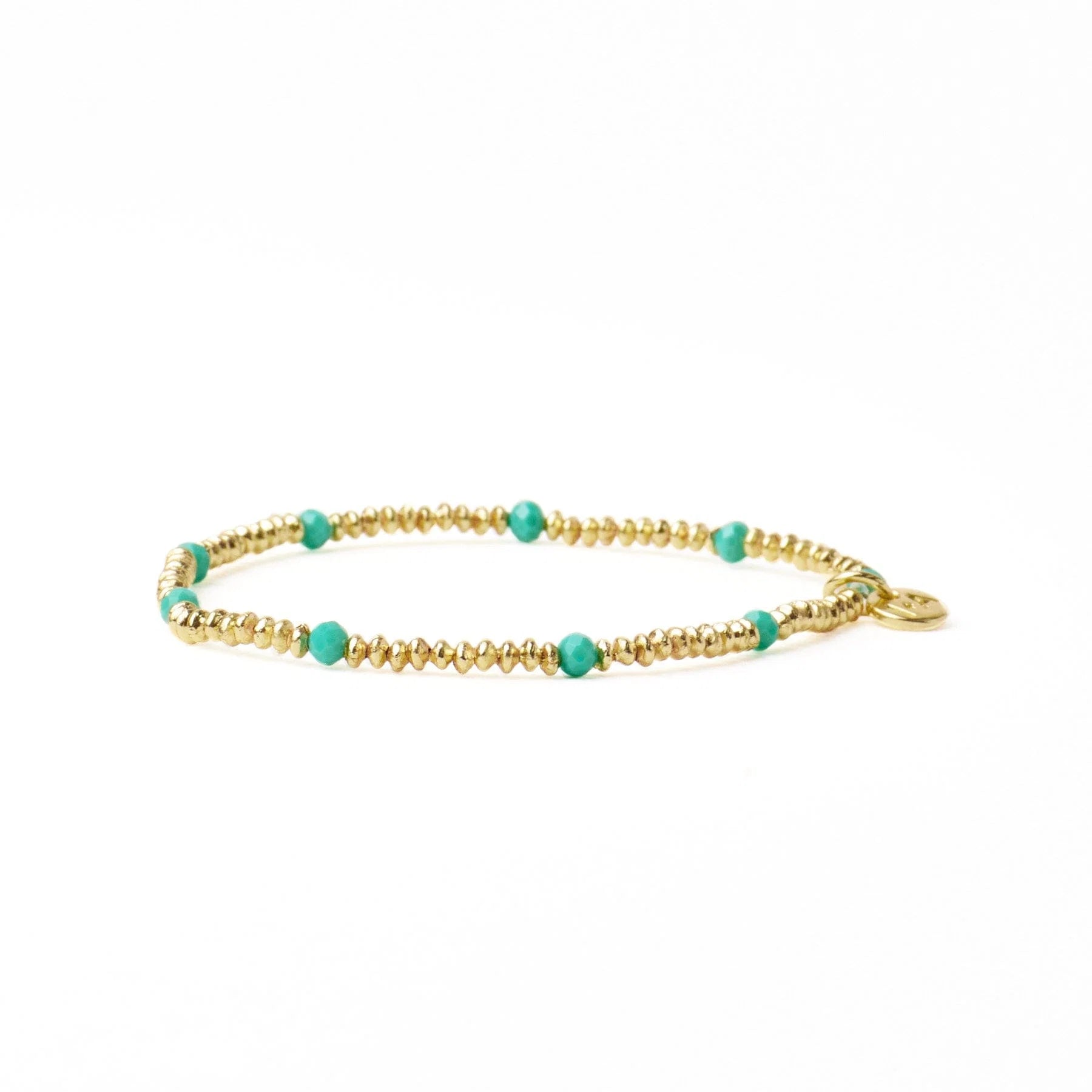 Ashley Small Brass + Crystal Stretch Bracelet