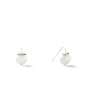 CC & Co. | Sterling Pebble Pearl Earrings - Baby