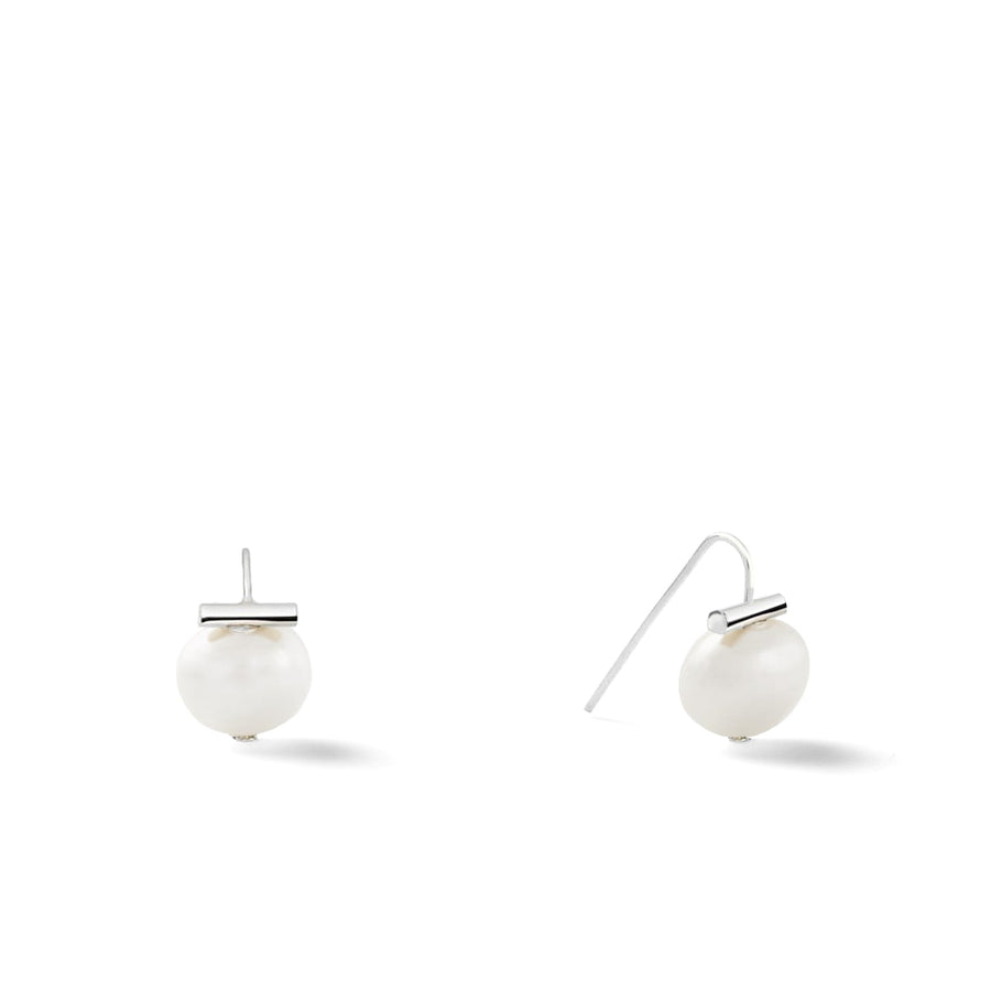 CC & Co. | Sterling Pebble Pearl Earrings - Baby