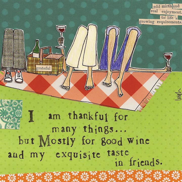 Curly Girl Thankful For Cocktail Napkin