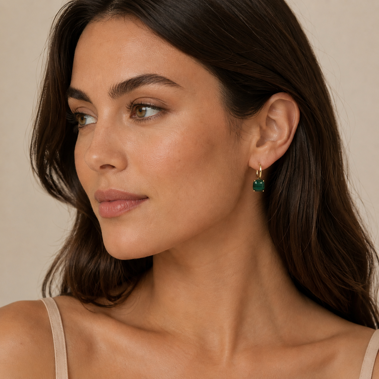 Gemstone Mini Drop - Malachite
