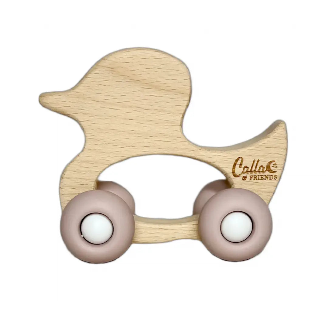 Rollin' Friends Silicone & Beechwood Teether Toy