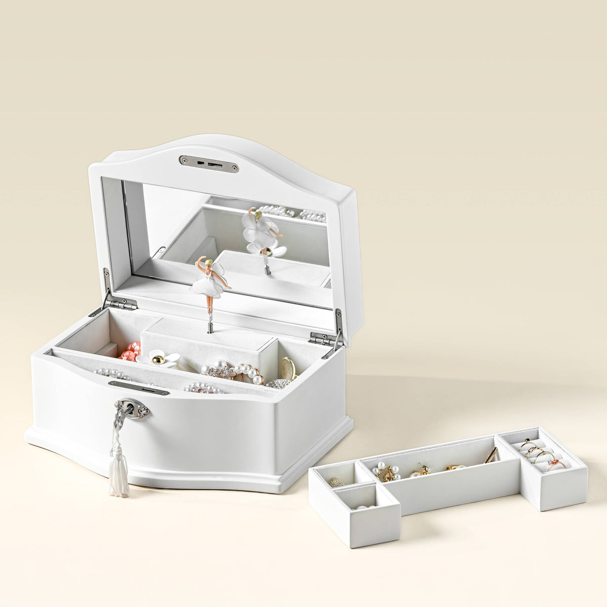Kids Musical Jewelry Box with Lock and Spinning Ballerina