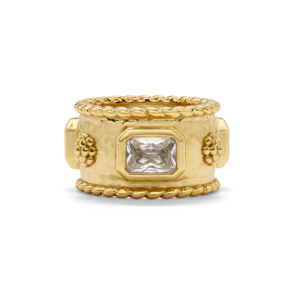 Capucine de Wulf| Berry Hammered Gold Band w/CZ