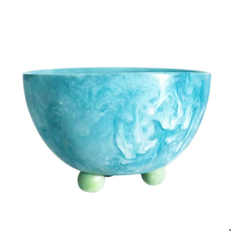 Resin Footed Serving Bowl