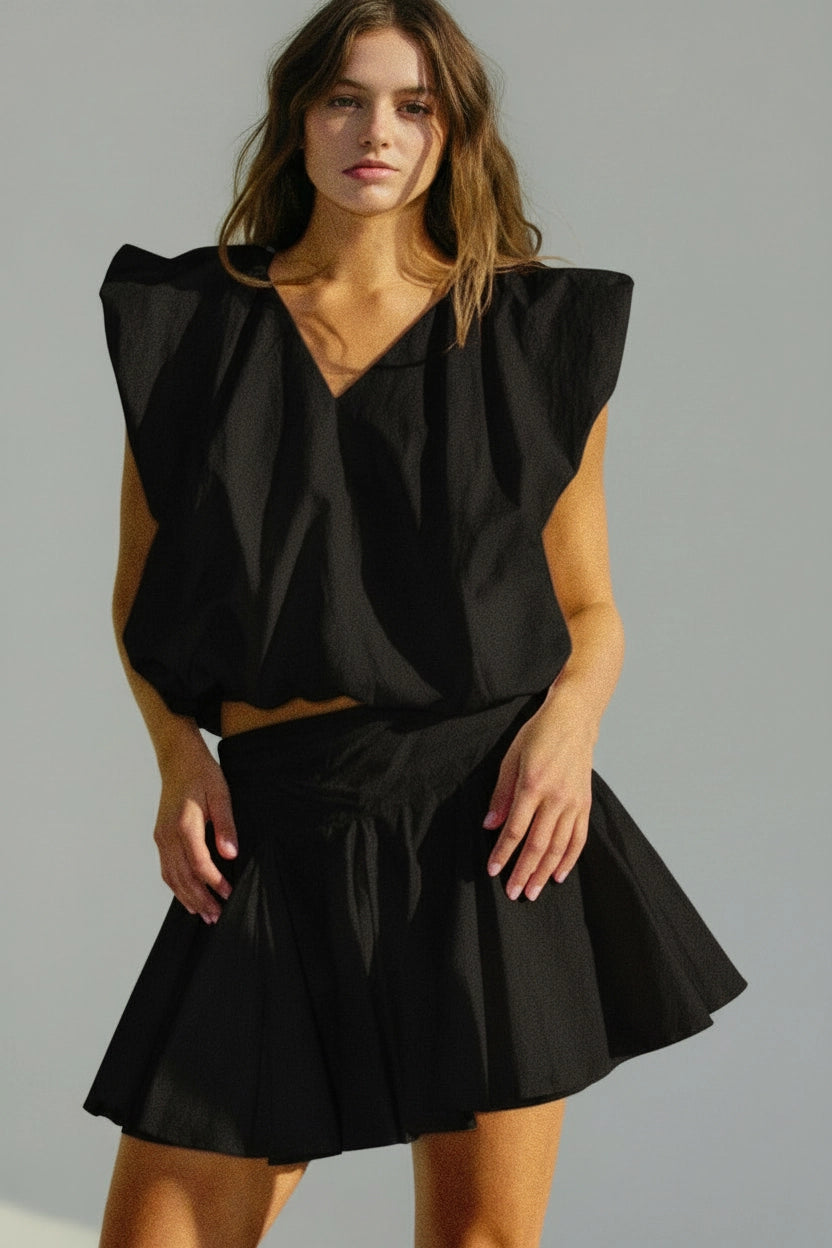 Bonnie Bubble Hem Sleeveless Top