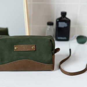 Canvas and Leather Dopp Kit