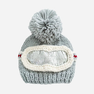 Ski Goggles Beanie Knit Hat - Bowie Gray