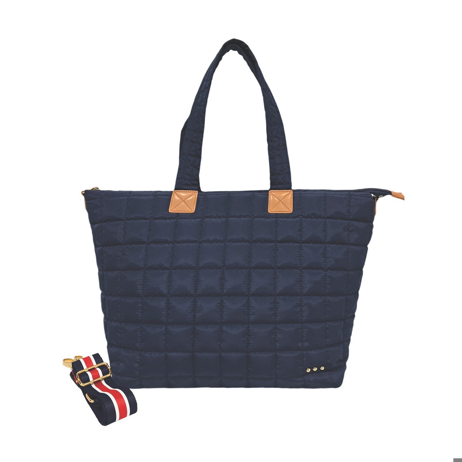 Tan Day Dreamer Quilted Tote Bag