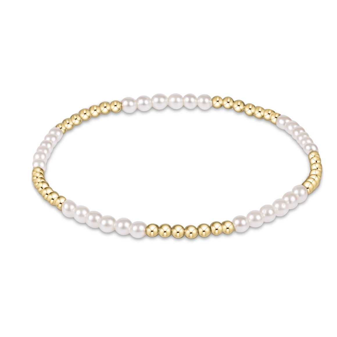 eNewton | Classic Blissful Pattern Bracelet - 3mm Pearl