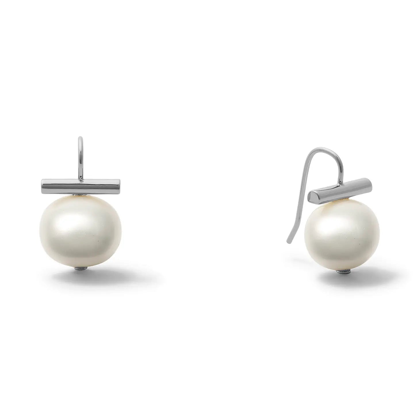 CC & Co. | Gold Pebble Pearl Earrings - Baby