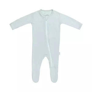 bamboo little | Blue Zippered Footie