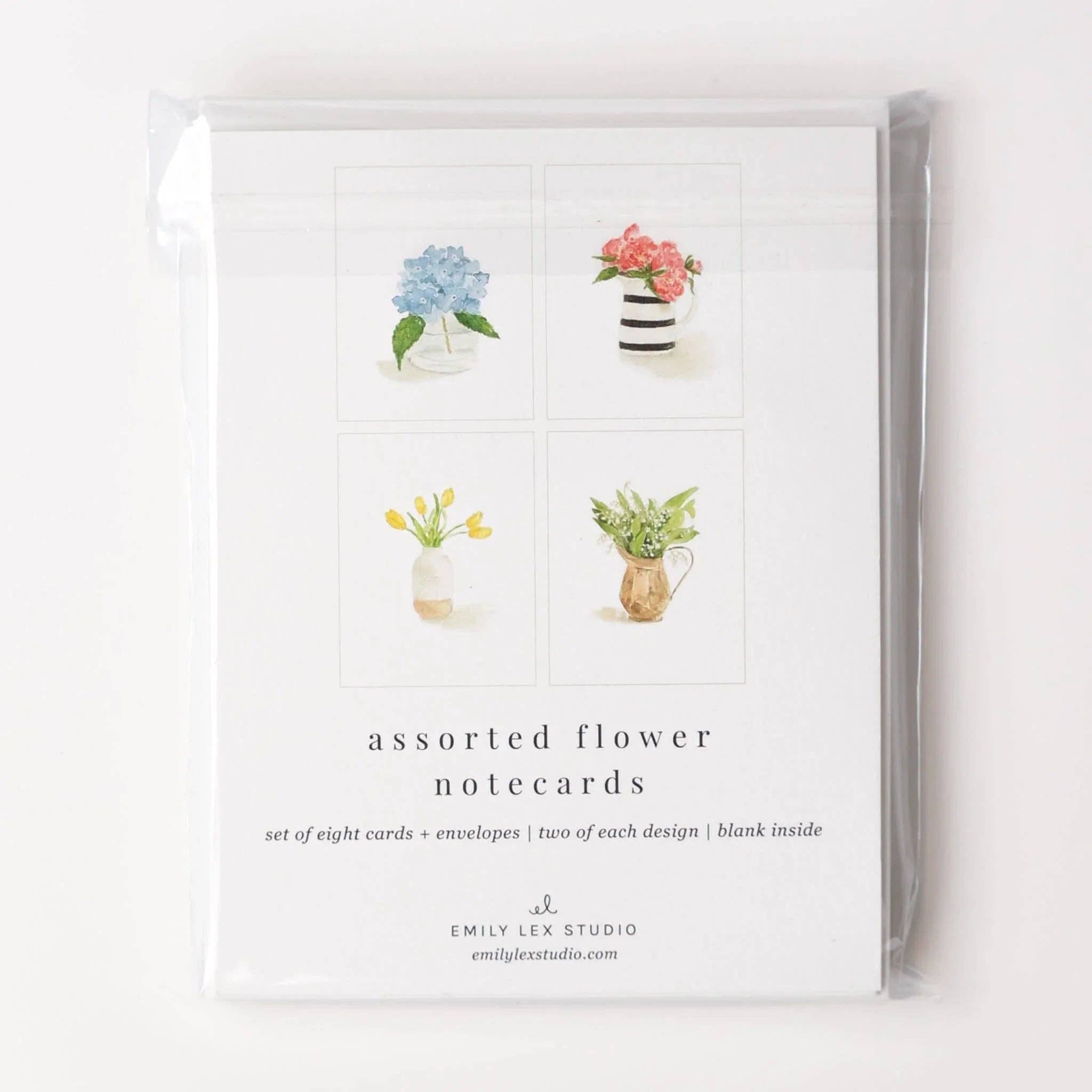 Flower assorted notecard set