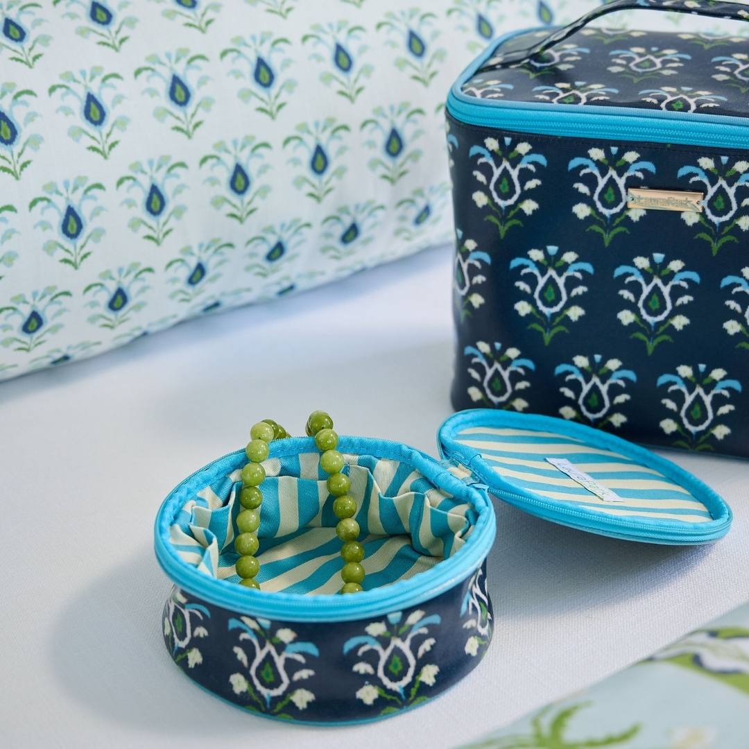 Rosemary Indigo Train Case