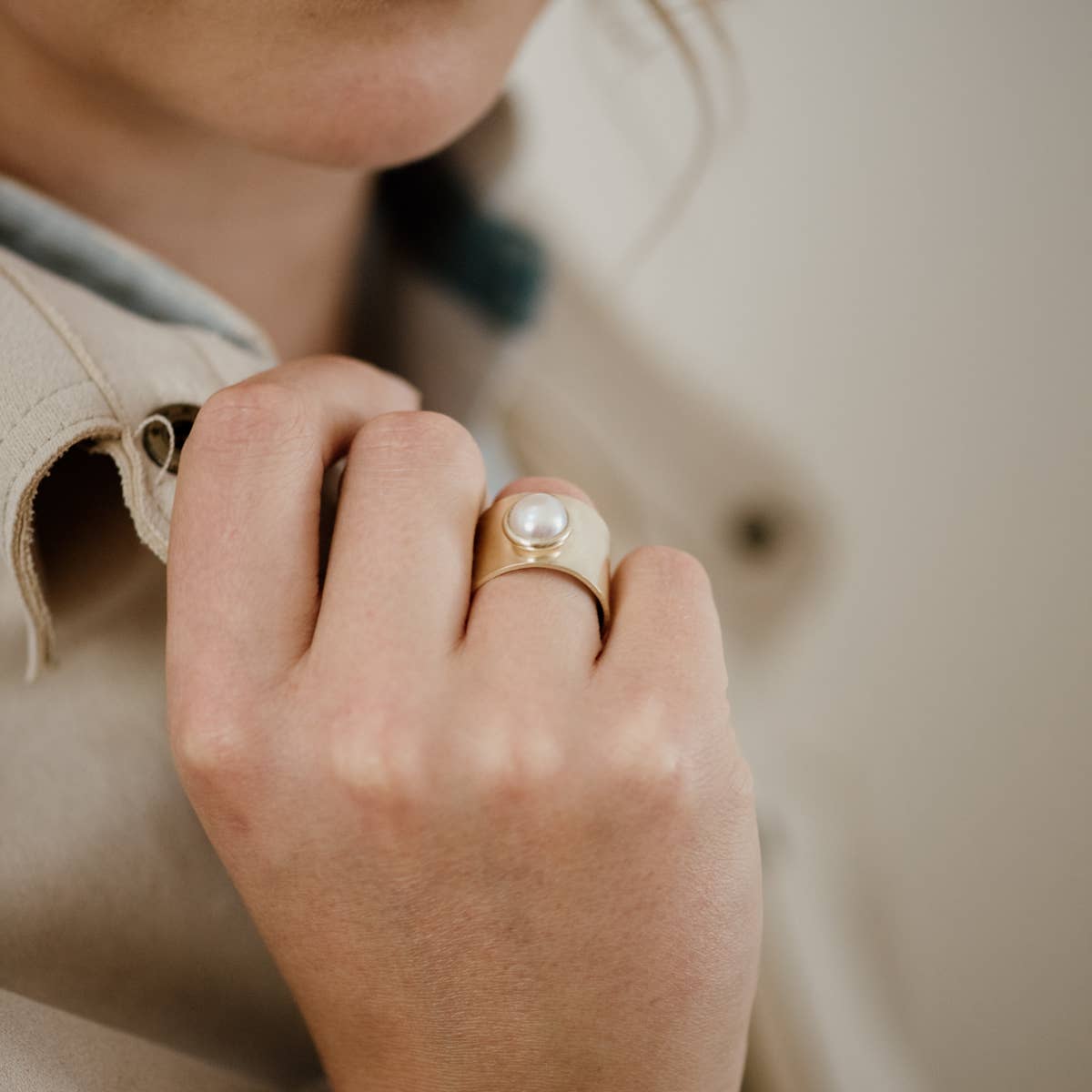 Nile Ring / 8mm / Pearl