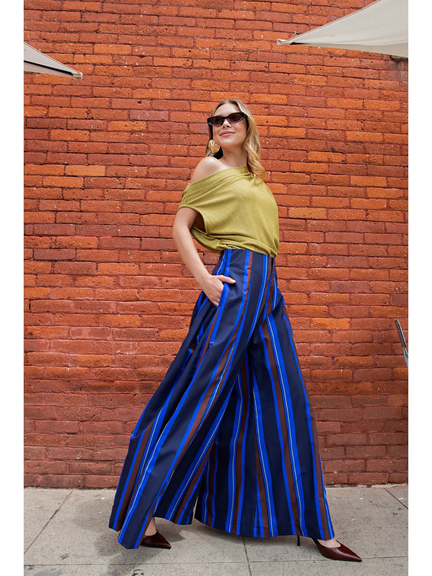 Lana Stripe Wide Leg Palazzo Pants