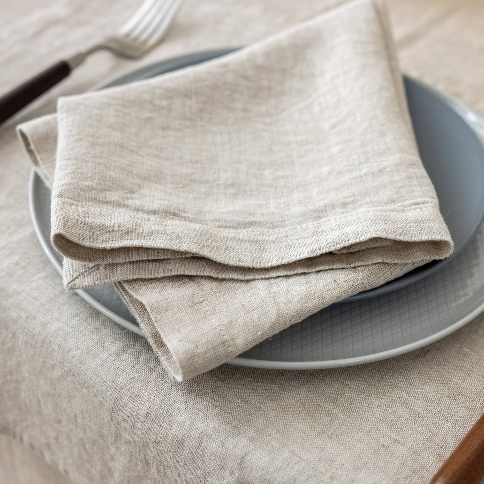 100% Linen Napkins (Set of 4) - 20'' x 20'' - Natural Linen