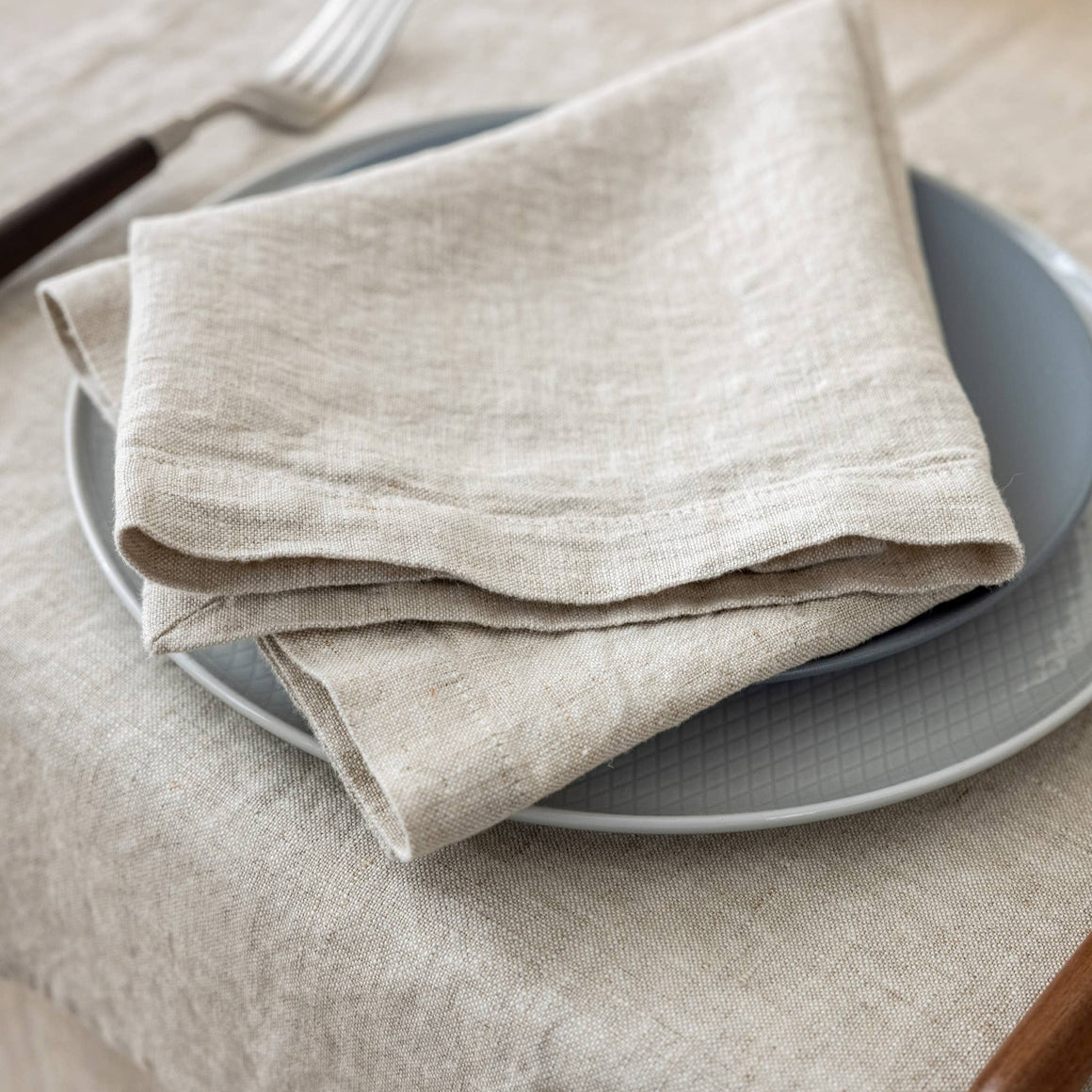 100% Linen Napkins (Set of 4) - 20'' x 20'' - Natural Linen