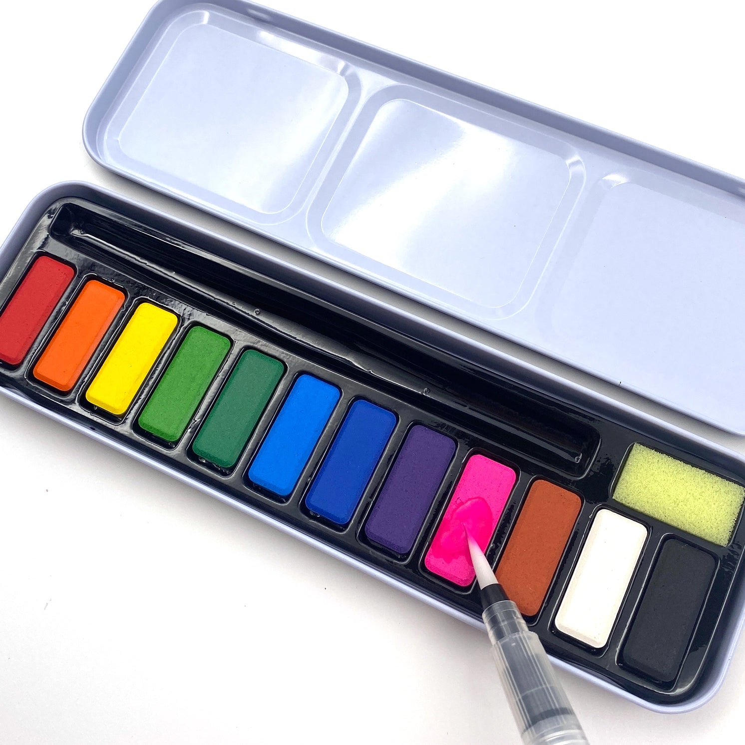 Watercolor Travel Paint Set with Brush