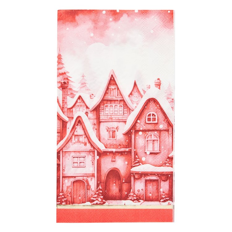 Sophistiplate Christmas Village Guest Towel