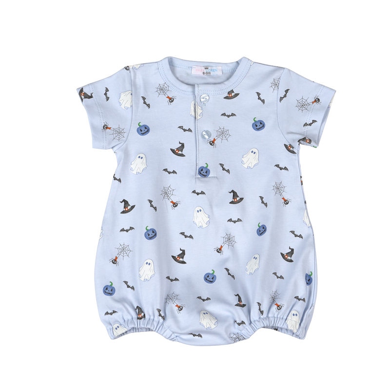 Spookie Time Pima Scalloped Collar Bubble - PBlue