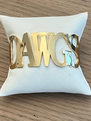 DAWGS Silver Bangle Bracelets Tarnish Resistant Go Dawgs