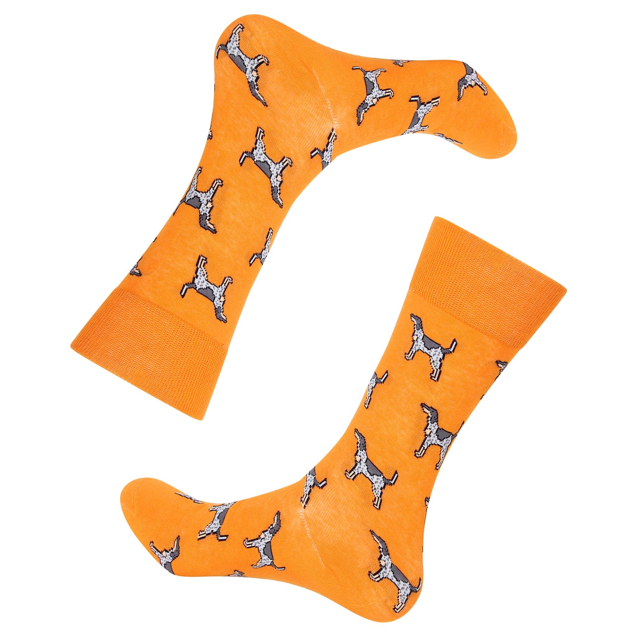 Orange Coonhound Socks