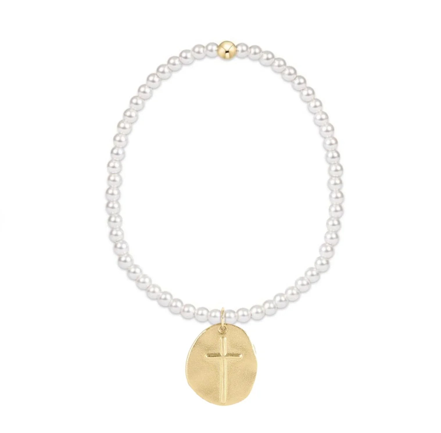 Extends Classic Pearl 4mm Bracelet - Inspire Gold Charm