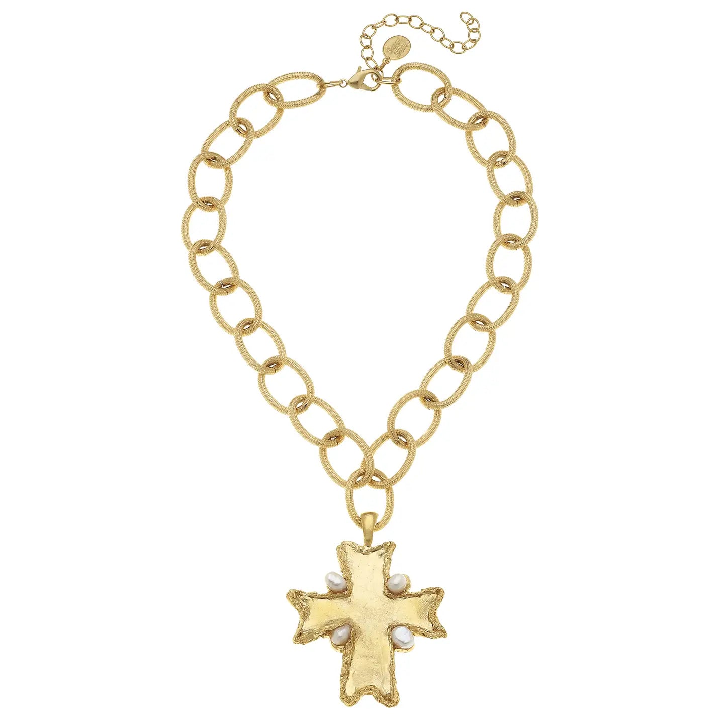 Flare Cross Loop Chain Necklace