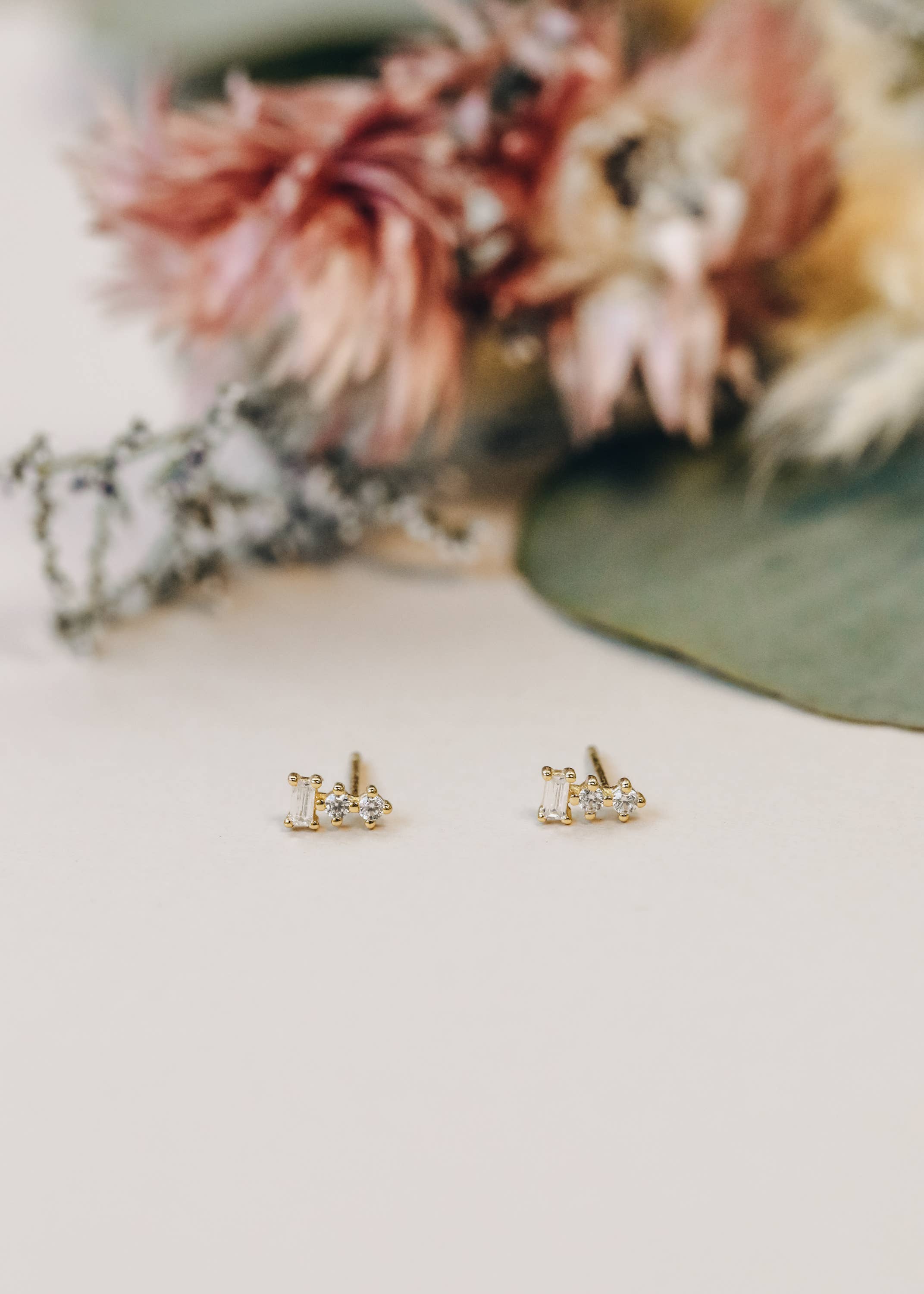 Trio Stud Stack Earrings