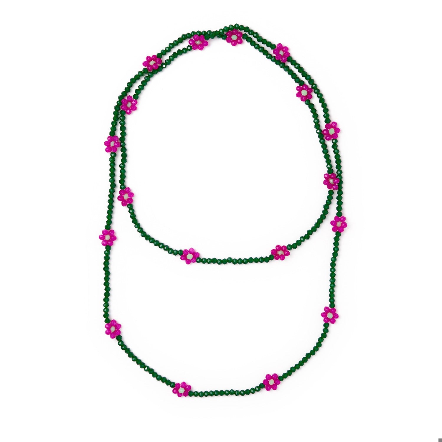 Andie Crystal Beaded Flower Necklace