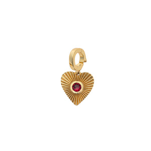 Gold birthstone heart charms (designed for charming)