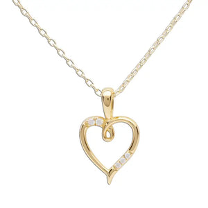 Cherished Moments | 14k Plated Childrens Heart Pendant Necklace