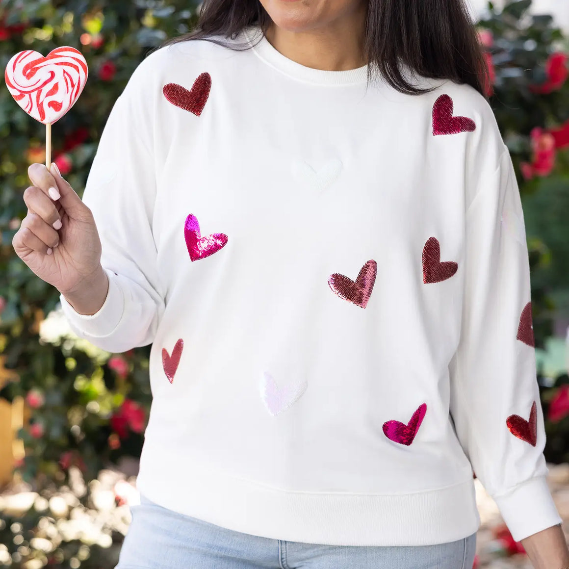 Mary Square | Sarah Hearts Sweatshirt