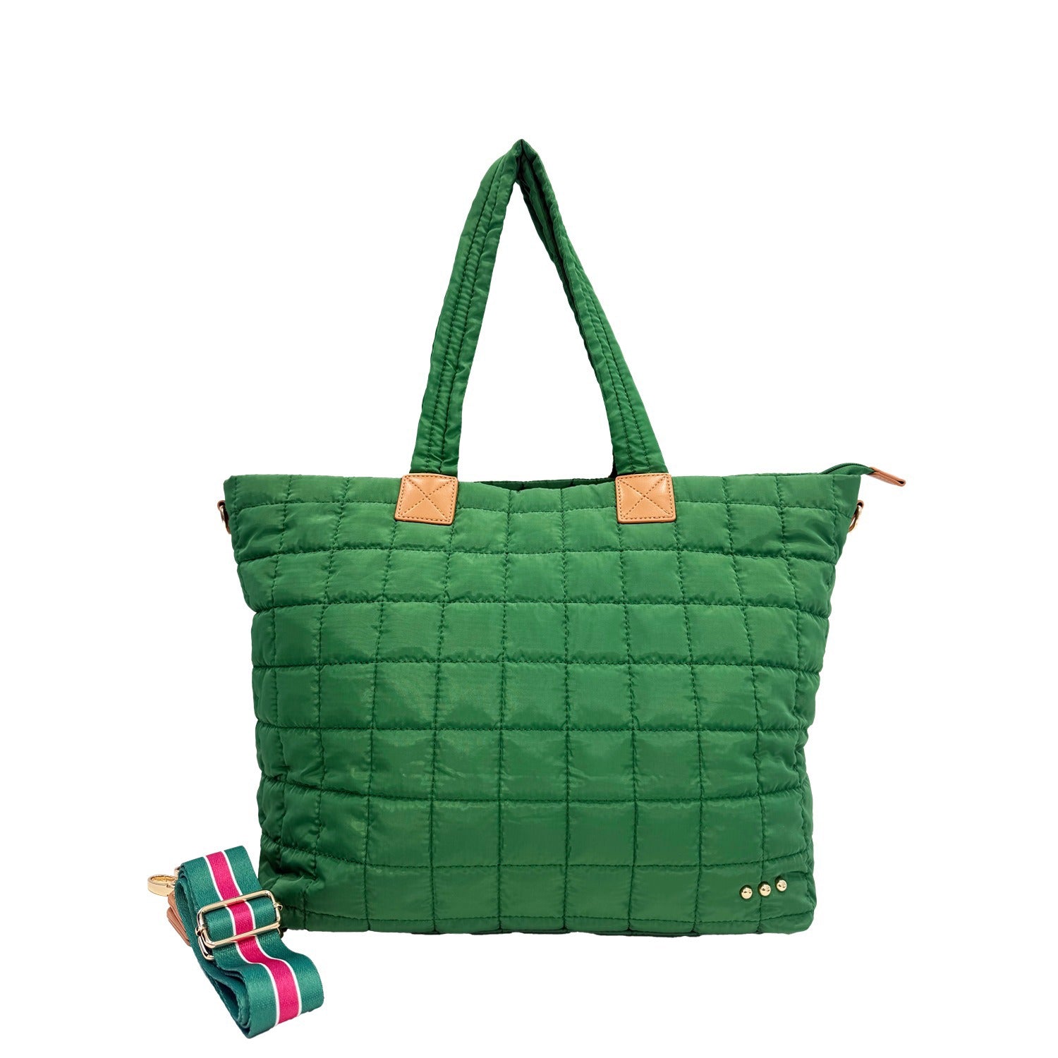 Tan Day Dreamer Quilted Tote Bag