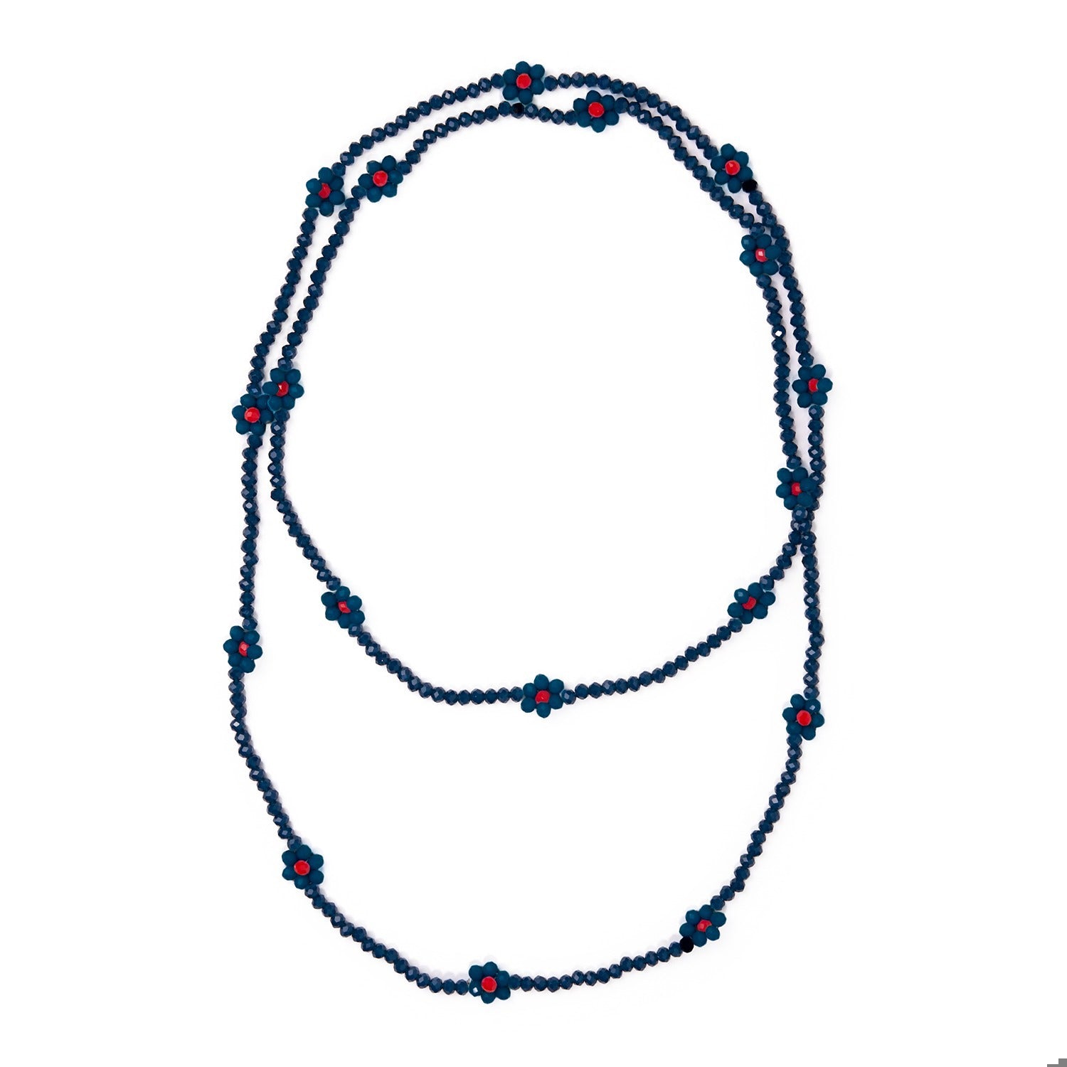 Andie Crystal Beaded Flower Necklace