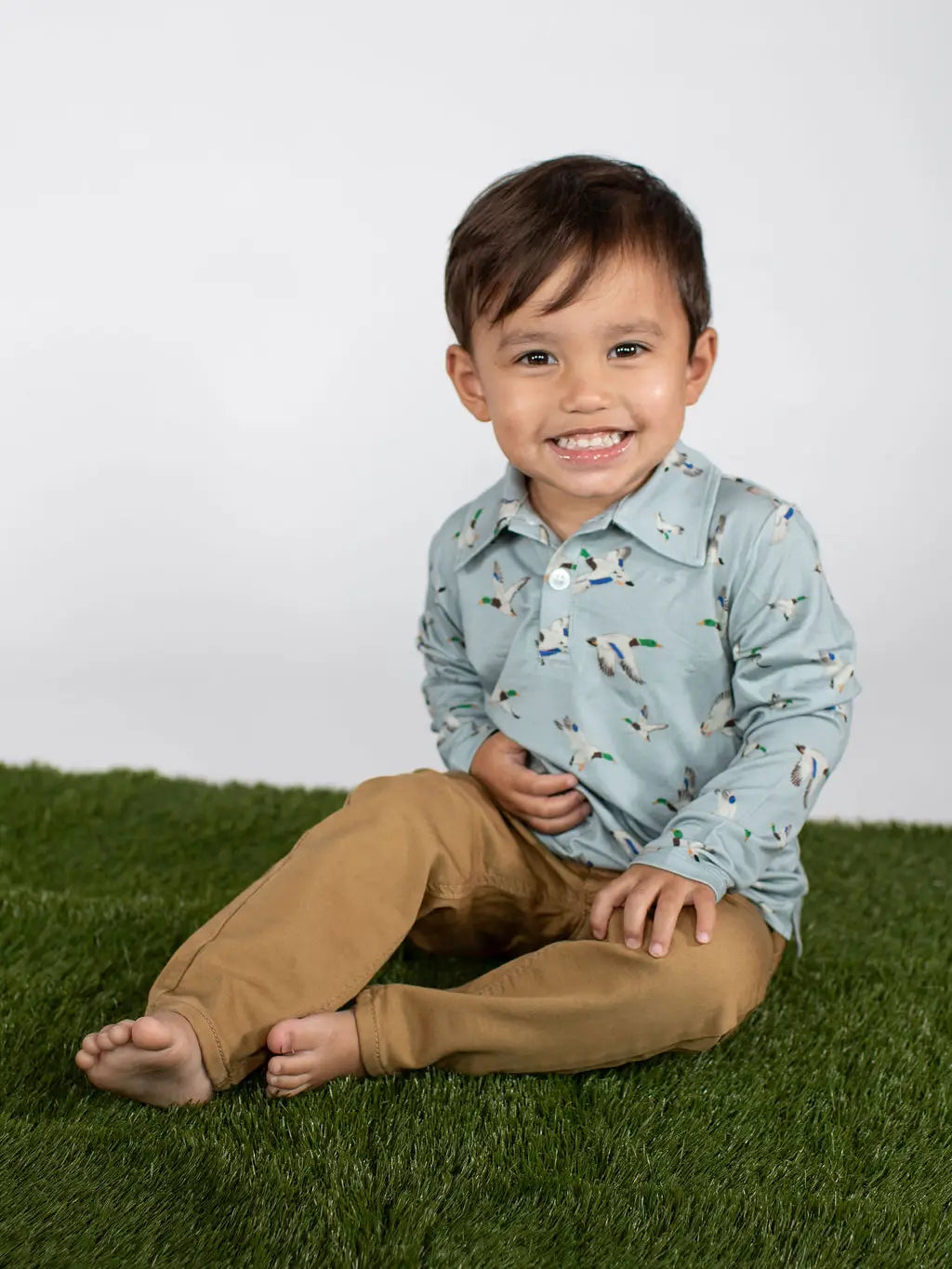 Goosies | Long Sleeve Polo Shirt Mallards