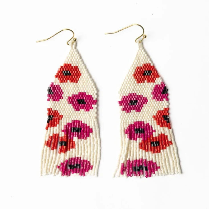 INK + ALLOY | Delilah Poppies Beaded Fringe Earrings