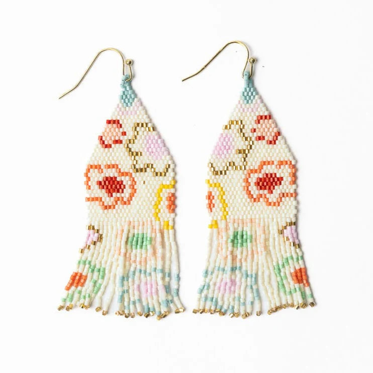 INK + ALLOY | Delilah Poppies Beaded Fringe Earrings