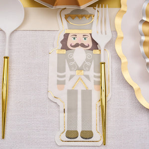Sophistiplate | Guilded Nutcracker Diecut Christmas Guest Towel